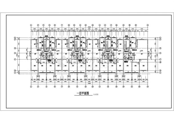5900平米8层框架结构住宅楼平立剖面设计CAD图纸（含阁楼和架空层）-图二