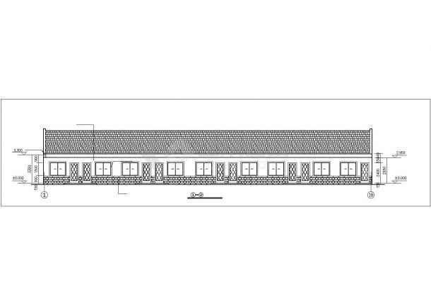 400平米单纯砖混结构民居楼建筑设计CAD图纸（1层9户）-图一
