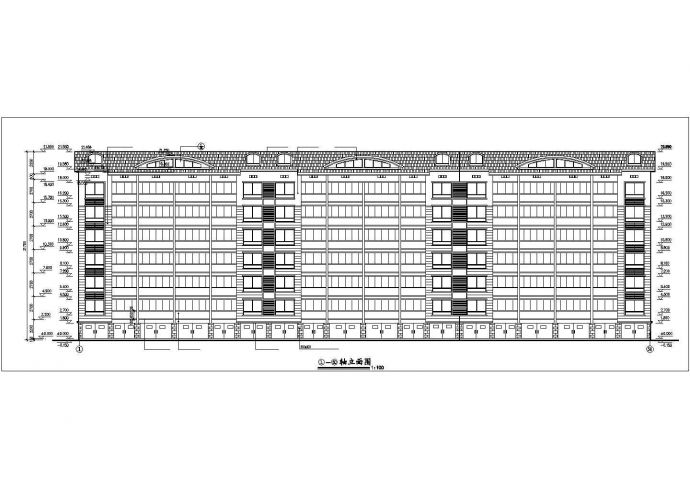 4600平米左右8层框架住宅楼建筑设计CAD图纸（含架空层和阁楼）_图1