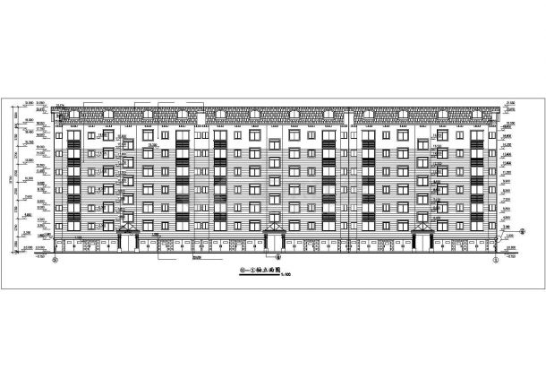 4600平米左右8层框架住宅楼建筑设计CAD图纸（含架空层和阁楼）-图二