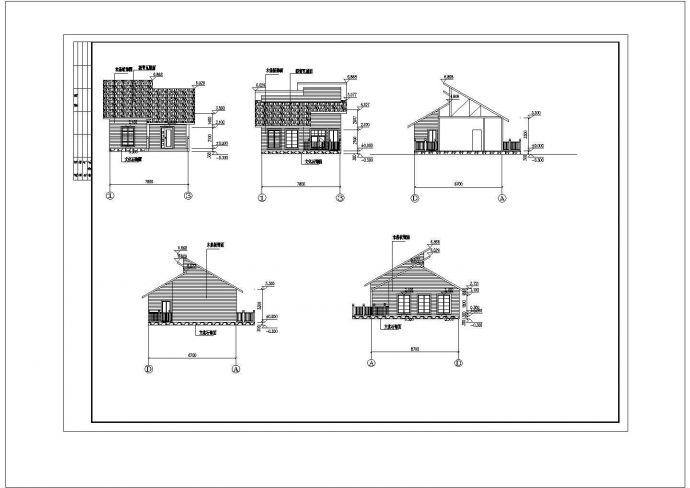 某旅游度假生态园区单层木屋建筑结构设计cad施工图_图1