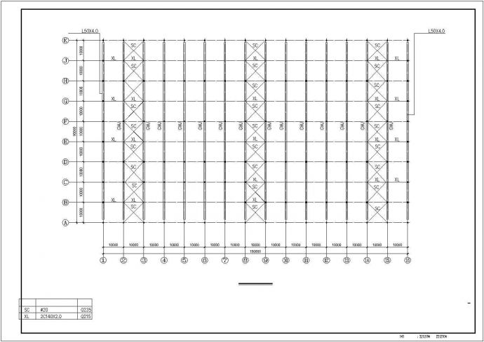 某公司钢构厂房全套结构施工图_图1