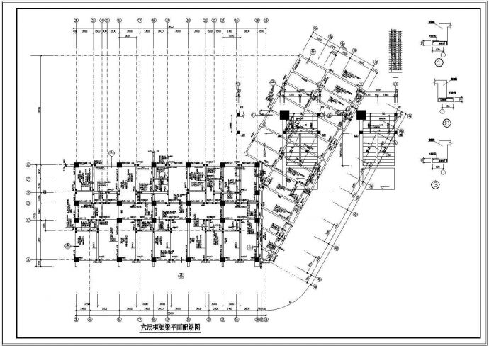 办公楼设计_某地高层办公楼框架结构cad施工图_图1