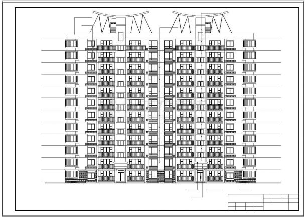 【11层】板式住宅楼建筑结构施工套图（含效果图）-图二