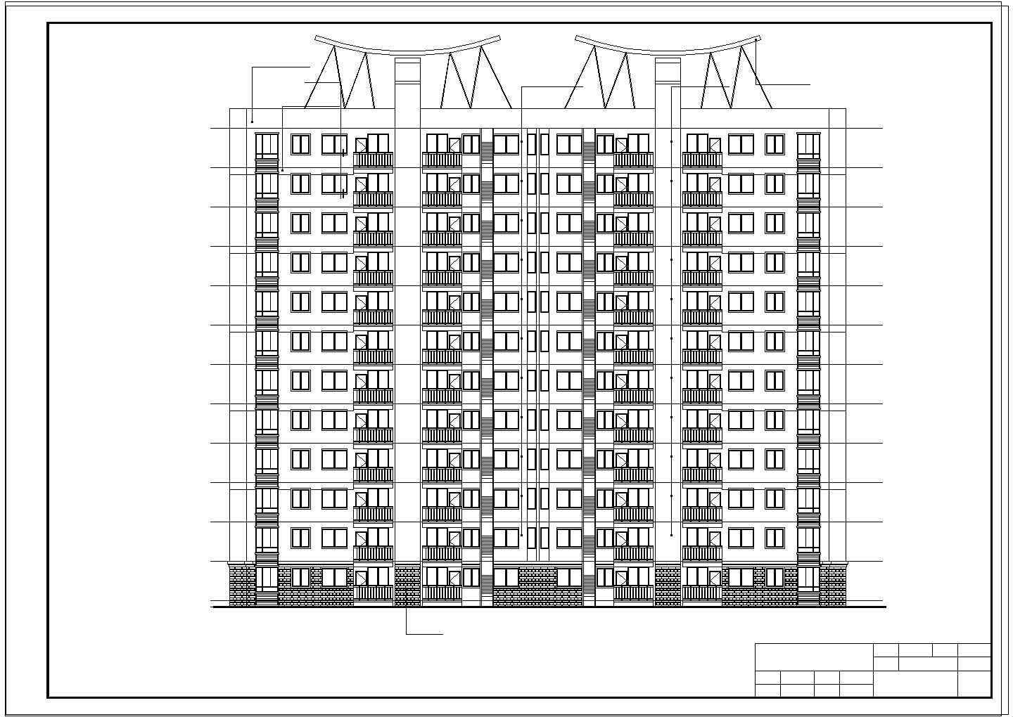 【11层】板式住宅楼建筑结构施工套图（含效果图）