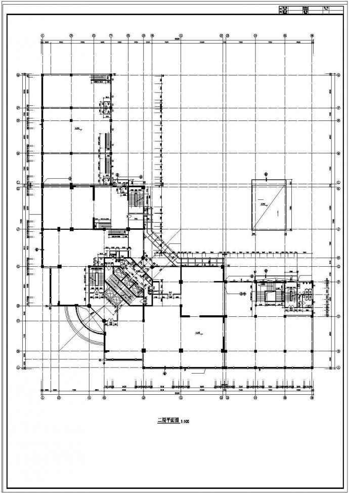 某国际大厦建筑设计cad方案图纸_图1