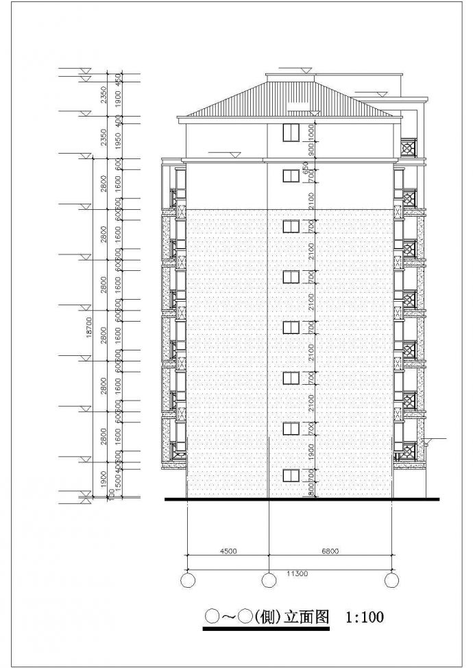 2000平米七层框架住宅施工组织设计及工程量清单（含建筑、结构设计CAD图，平面图，网络图）_图1