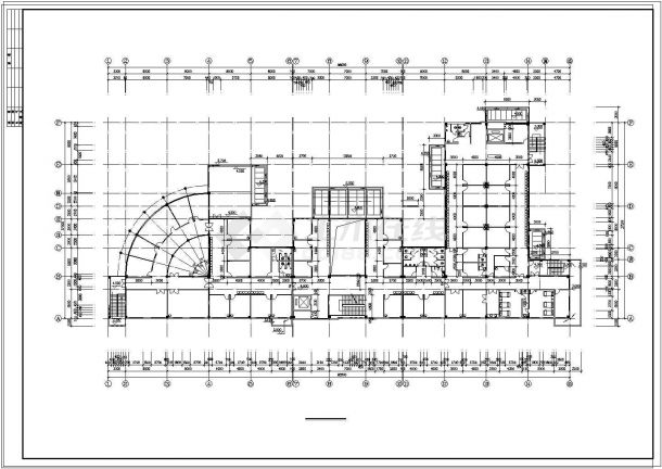 某三层医院门诊楼建筑cad施工图纸-图二