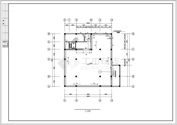 某十二层酒店建筑设计施工CAD图纸-图一