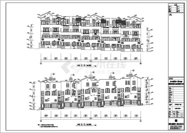 西安市某4层小区住宅楼全套建筑设计CAD图纸-图一