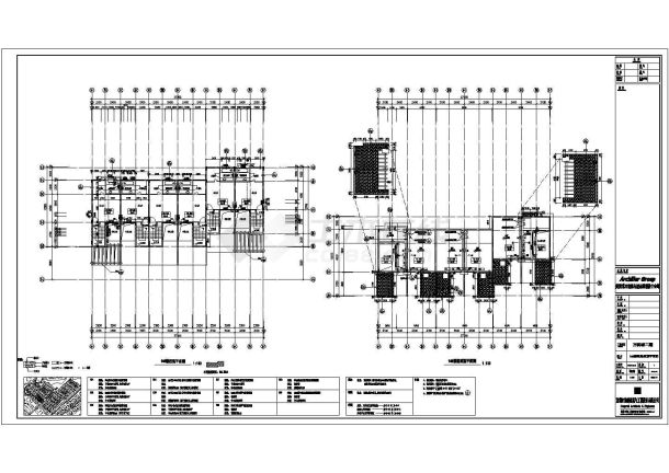 兰州市馨馨花园小区4层住宅楼建筑设计CAD图纸-图二
