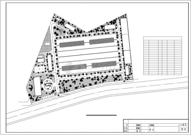 某城市工业园区新厂区绿化规划设计cad图(带效果图)-图一
