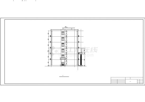 土木工程毕业设计_5040㎡六层综合楼毕业设计（计算书、建筑、结构设计CAD图）-图二