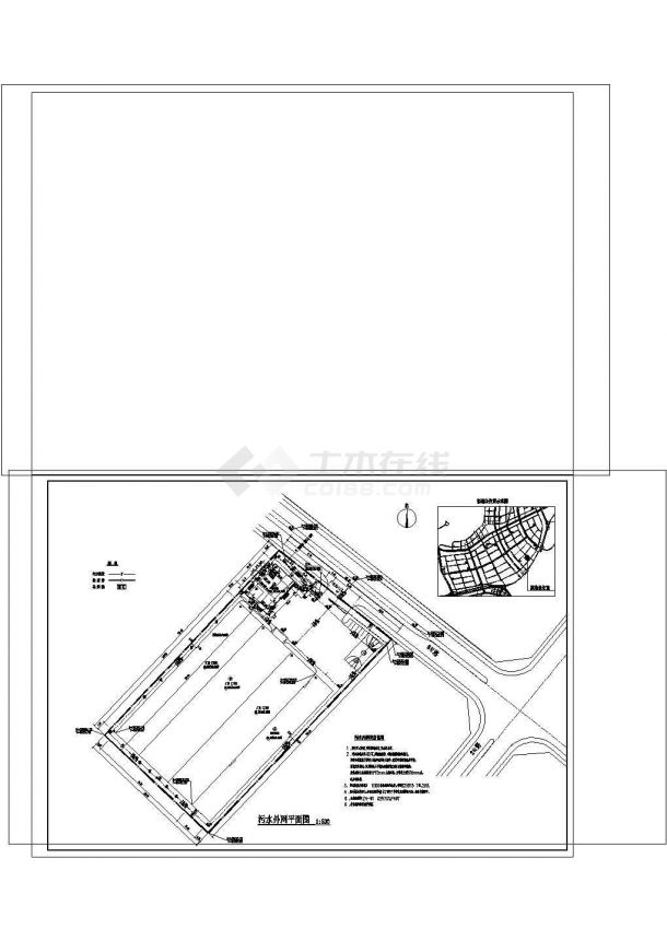 [辽宁]船机工厂及综合楼给排水暖施工图cad-图二