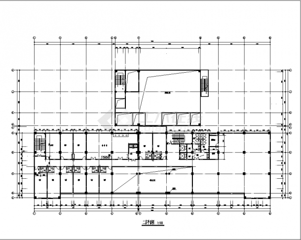 7层二星级宾馆大楼建筑设计施工cad图纸，含地下一层-图一