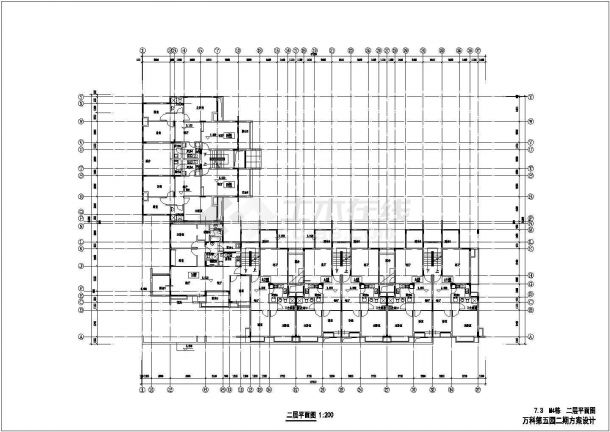 郑州市某居住区6层住宅楼建筑设计CAD图纸（含夹层）-图二