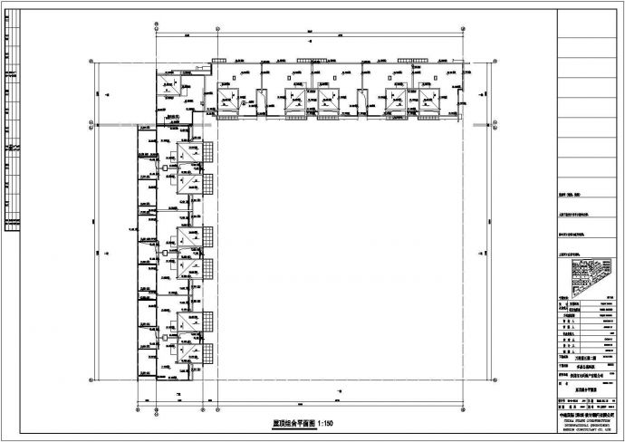 昆明某沿街8800平米双段6层联排住宅楼建筑设计CAD图纸（含夹层）_图1