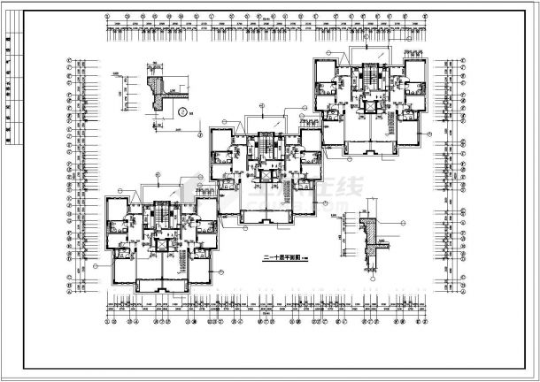 山东某地区12层住宅楼建筑设计CAD施工图纸-图二