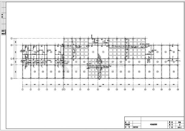 建筑面积为4500㎡四层框架结构（含计算书，建筑、结构cad图，PKPM模型）-图一