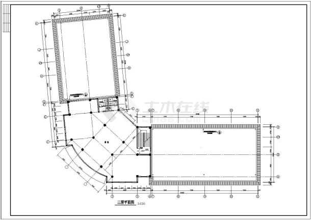 商业综合楼建筑CAD基础参考图-图二