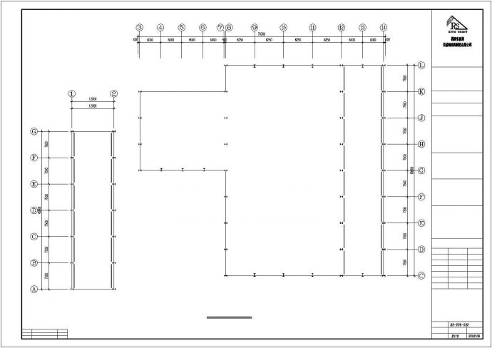 某钢结构厂房建筑cad设计图_图1