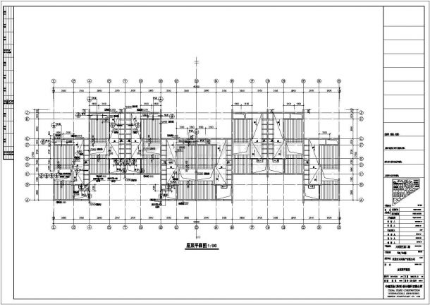 武汉市某小区1600平米3层沿街住宅楼全套建筑设计CAD图纸-图一