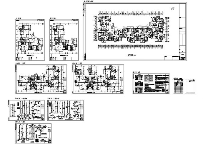 [成都]某十一层住宅楼建筑施工套图cad设计_图1