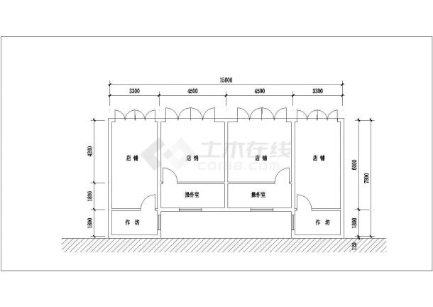 泉州某别墅区420平米4层框架结构双拼别墅平立剖面设计CAD图纸-图一