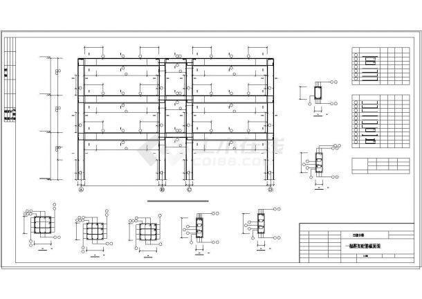 土木工程毕业设计_【3层】2946.69平米框架结构综合楼毕业设计（计算书、结构cad图）-图一