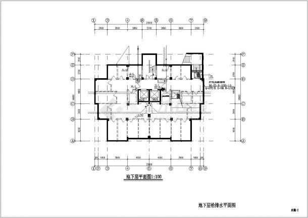 某地下1层地上15层普通住宅楼给排水设计cad全套施工图（含设计说明）-图一