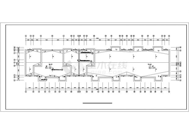 湖州市xx小区5600平米7层框混结构住宅楼建筑设计CAD图纸-图一