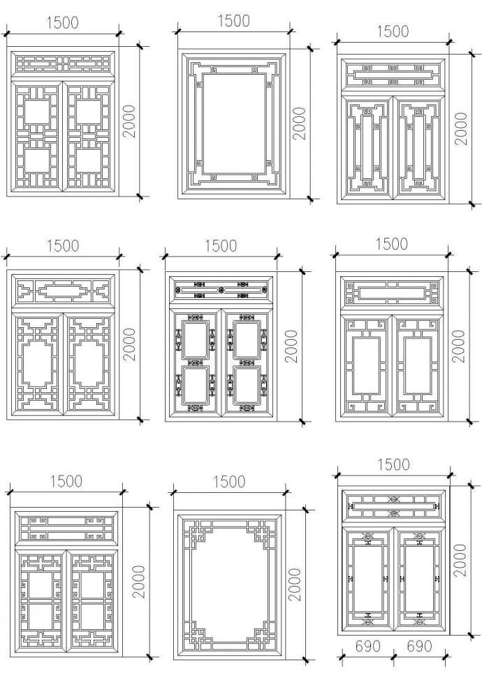 古建筑窗施工汇集6CAD施工图设计_图1