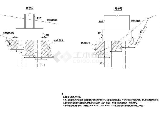桥梁工程承台支护规划参考图-图二
