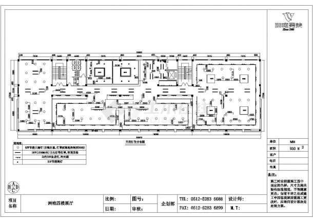 某国际服装展厅装修详细方案设计施工CAD图纸-图二