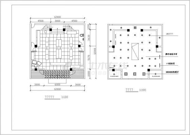 某小型商场服装专卖店装修详细方案设计施工CAD图纸-图二