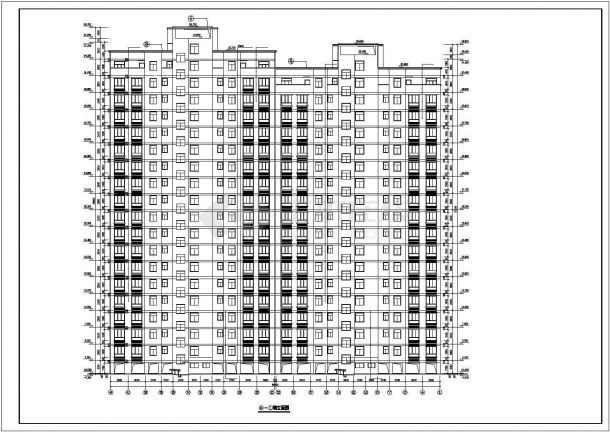 某十七层连塔住宅楼建筑施工图(CAD)-图一