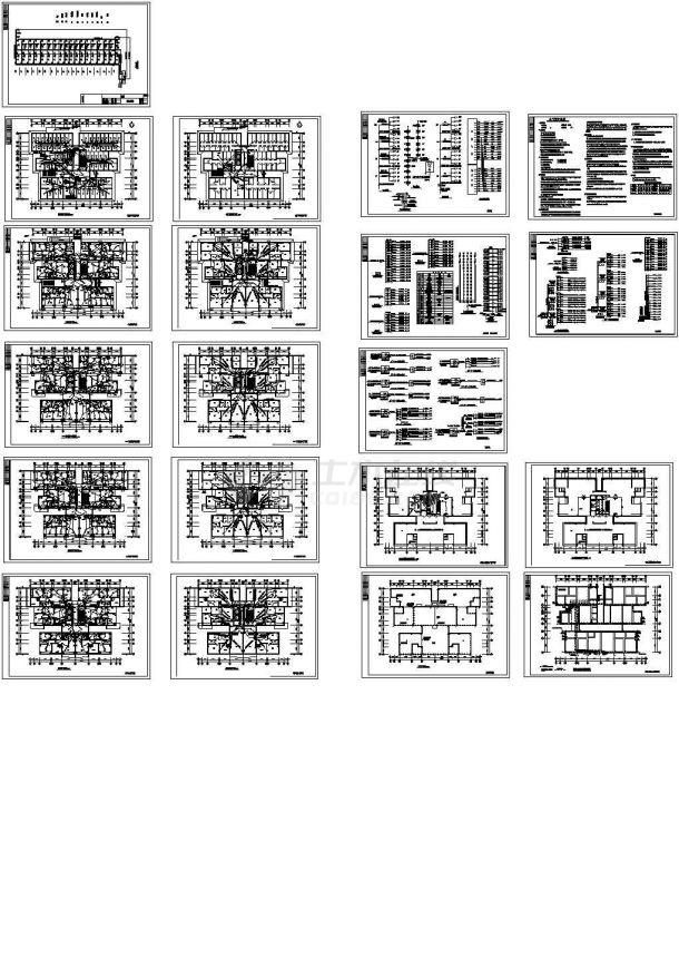 十七层住宅楼电气cad设计施工图纸 包含着电气设计说明-图一
