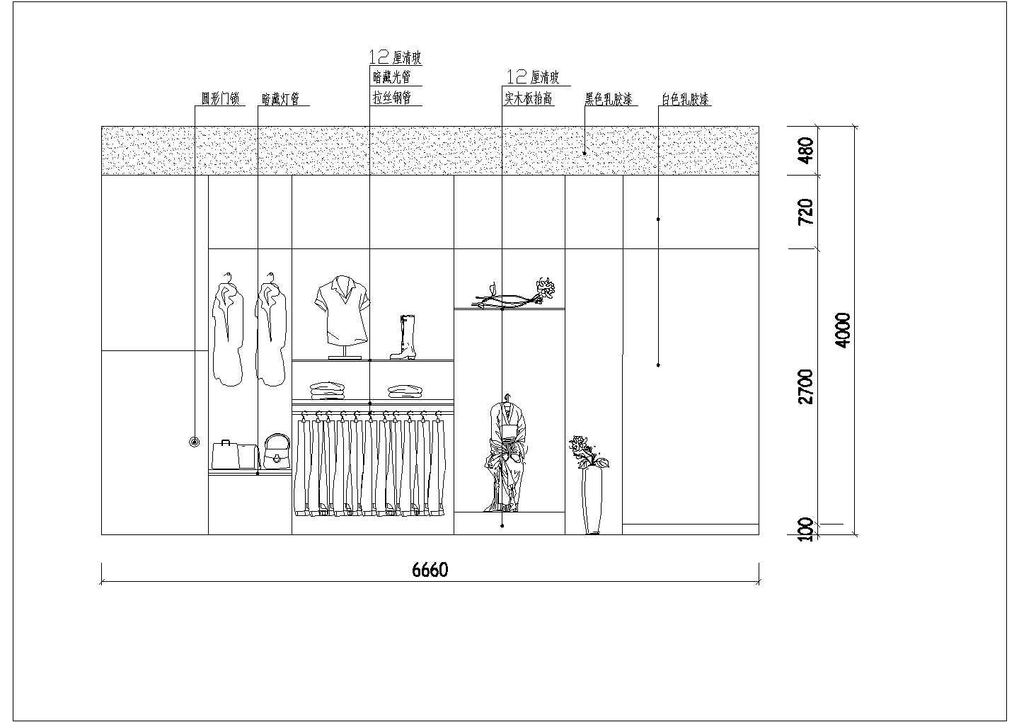 某商场家具专卖商铺装饰详细方案设计施工CAD图纸