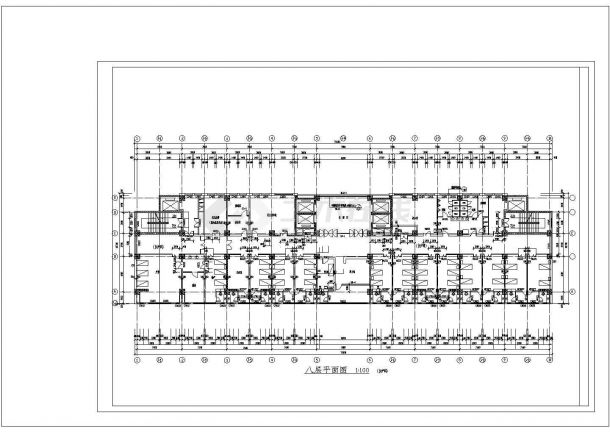保定市某十六层医院建筑设计cad施工图-图二