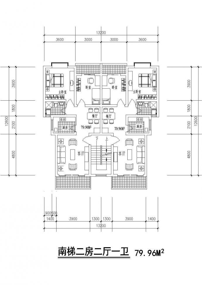 某大型商业单身公寓建筑户型详细方案设计施工CAD图纸_图1
