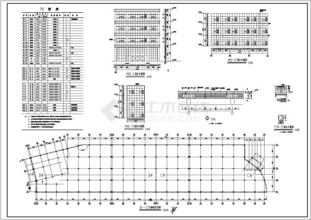 北京某大型商场建筑施工设计全套CAD图-图一