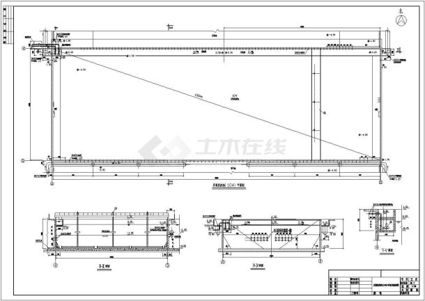 四川某县城市污水处理工程Cad设计图图纸-图一