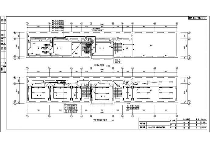 吉林市某四层教学楼强电设计cad施工图_图1
