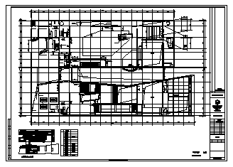 某市四层带地下室古生物博物馆建筑施工cad图，共五十八张-图二