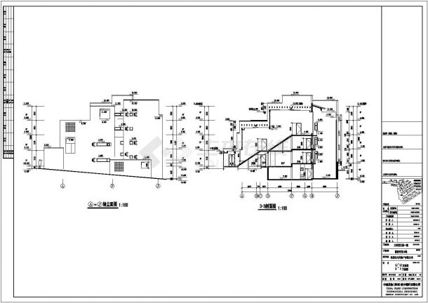 太原某居住区4670平米4层联排式高档住宅楼建筑设计CAD图纸-图二