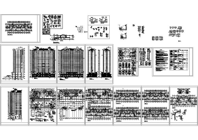 某12996㎡十八层住宅楼全套建施CAD图纸设计_图1