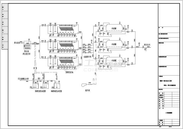 某钢制一体化供水工程设计cad工艺施工图纸-图一
