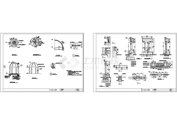 余杭镇老年公园环境工程施工图（某甲级院设计）-图一