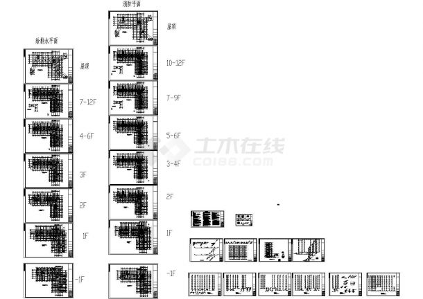 徐州某十二层公寓给排水施工图（某甲级院设计）-图一
