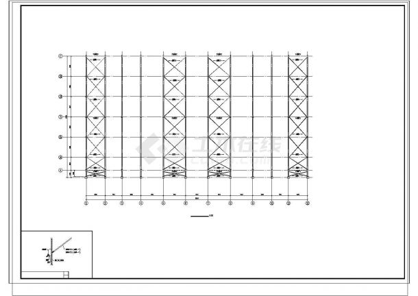 51m跨两跨两坡门式轻钢结构4743平米厂房CAD结施+PDF计算书（设计说明）-图一